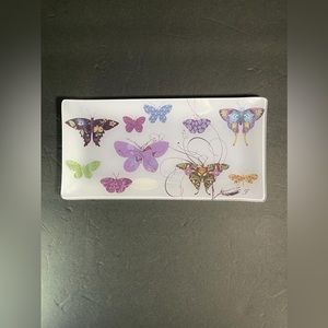 Fringe Studio Culver CA Porcelain 9 inch Butterfly Dish